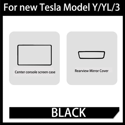 For Tesla Model Y/YL/3 Highland Center Console Wireless Charging Silicone Pad Cup Holder Mat Anti-slip black style accessories