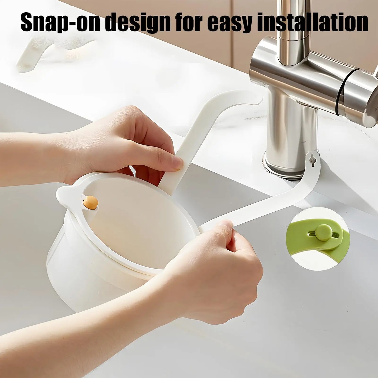 Self Cleaning Kitchen Sink Strainer Basket Press Automatic Dumping Waste Catcher Faucet Hanging Draining Basket Trash Filter