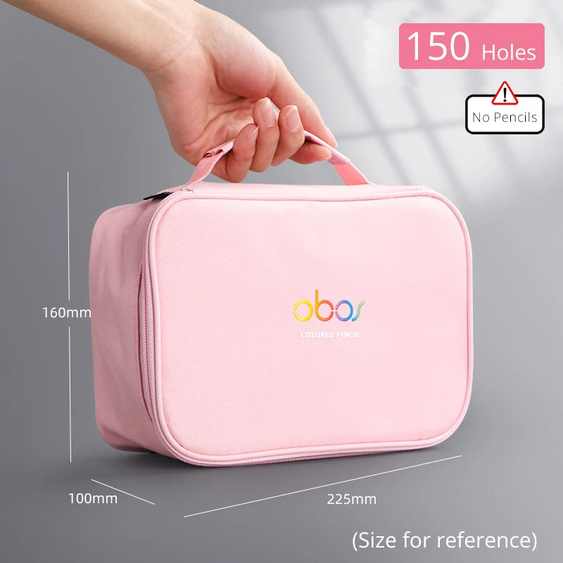 48/72/120/150/200 Holes Colored Lead Pencils Storage Bag Large Capacity Case Box Holder School Supplies Stationery Student