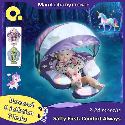 Mambobaby Float Safe Solid Core ST-Unicorn B503-143-W-Z Comfort Always: Skin-friendly Coat Baby Swimming Ring Toddler Pool Float