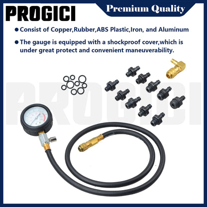 13PCS Engine Oil Pressure Test Kit Tester Car Garage Tool Low Oil Warning Devices for Engine Diagnostic Test