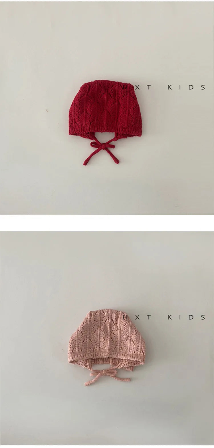 Fashion Retro Hollow Children Knitted Hats Handmade Crochet Flower Girls Parent-child Outdoor Cotton Hat 2024 Autumn Winter Caps