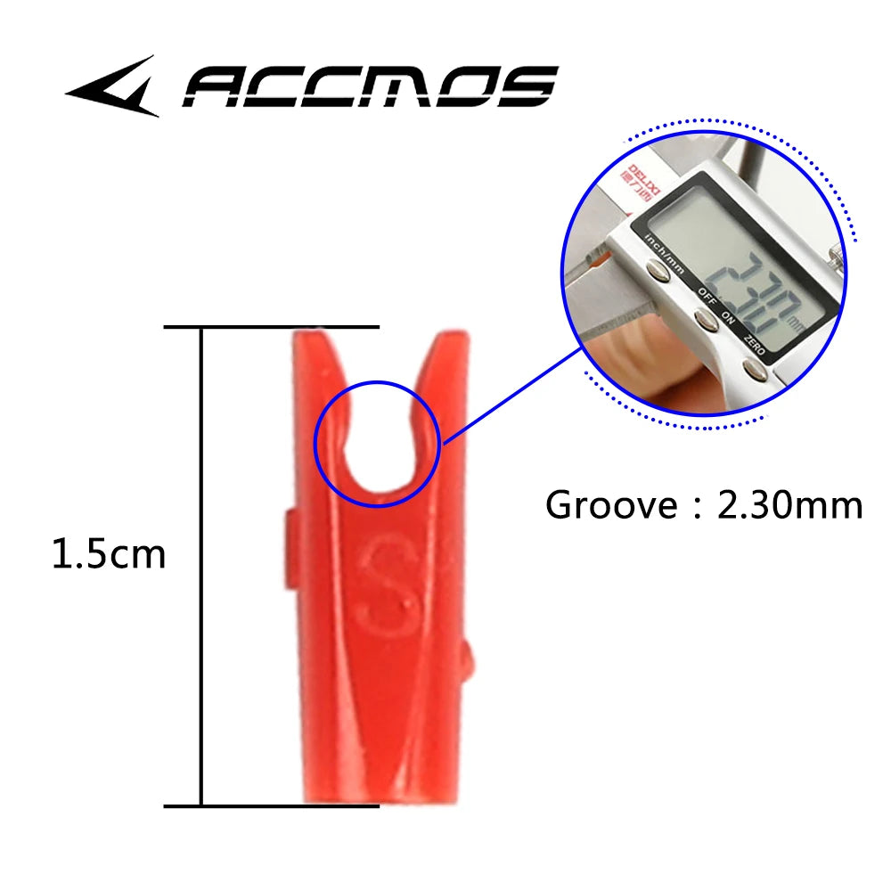60pcs DIY Plastic Arrow Pin Nocks Size L And Size S For ID4.2mm ID6.2mm 3.2mm  Arrow Shaft Archery Accessory