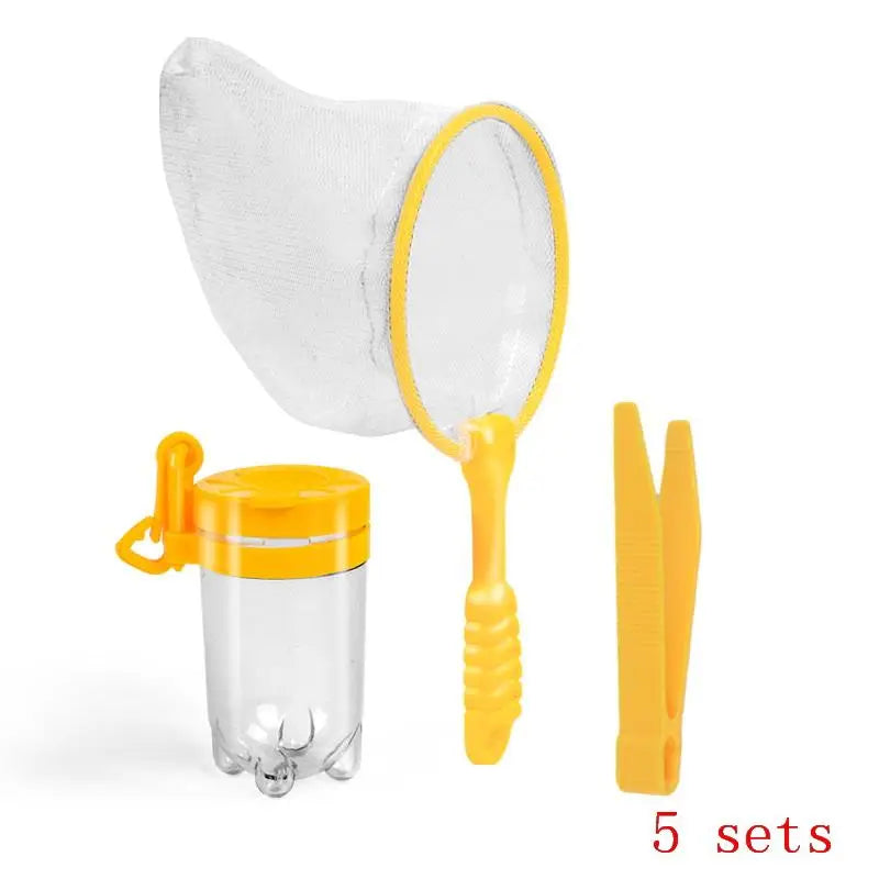 1Set Natural Exploration Tool Insects Observation Jar Feeding Box Capture Net Insects Catching Tweezers For Male & Female