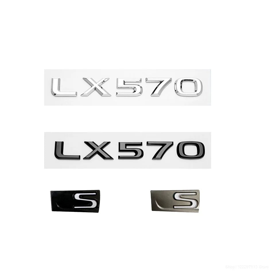 For Lexus LX570 S Accessories 2008-2019 Car Rear Trunk Special Emblem Badge Sticker Letter Rear Emblem