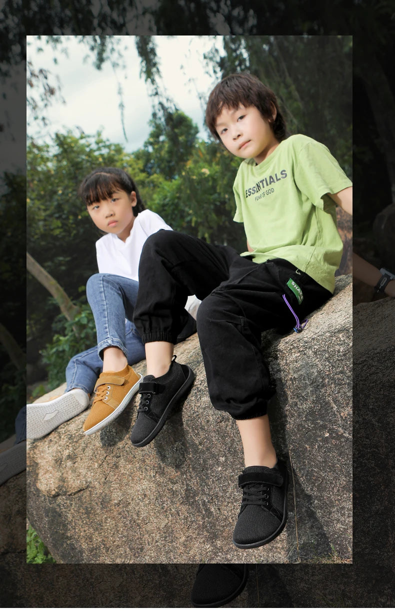 Kids wide foot barefoot shoes boys and girls minimalist kids sneakers natural opening shoes toddler small big kids walking shoes