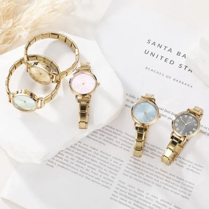 Fashion High Quality Men Women's Stainless Steel Square Round Shiny Zircon Watch Bracelet For Friend Birthday DIY Jewelry Gift