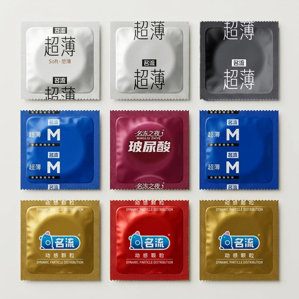 Condoms Random Surprise Mix - 10/20/30/40/50pcs Fashionable Latex Condoms for Men, Safe Protection, Mystery Night Adult Sex Toys