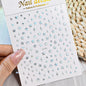 3D Metal Silver Flame Nails Stickers Gold Bronzing Stripe Lines Sliders Design Manicure French Nail Art Decoration Decal #Y2K