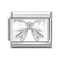 New Shiny Zircon Heart Butterfly Flower Star Bow Italian Charm Links Fit 9MM Stainless Steel Bracelet Girls' DIY Making Gift