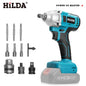 HILDA 1/2" Brushless Impact Wrench 1200N.m High Torque Electric Wrench Power Tool for Scaffolding Tire Repair For Makita Battery