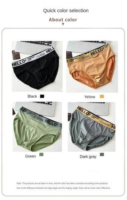 3Pcs/Lot Men's Underpants Soft Men Panties Sports Personality Boxers Breathable Large Size Panties Briefs for Men Underwears