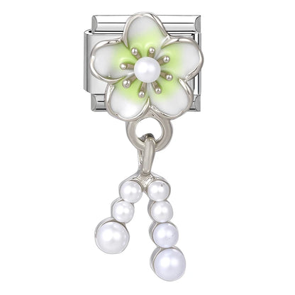 New Shiny Zircon Heart Butterfly Flower Star Bow Italian Charm Links Fit 9MM Stainless Steel Bracelet Girls' DIY Making Gift