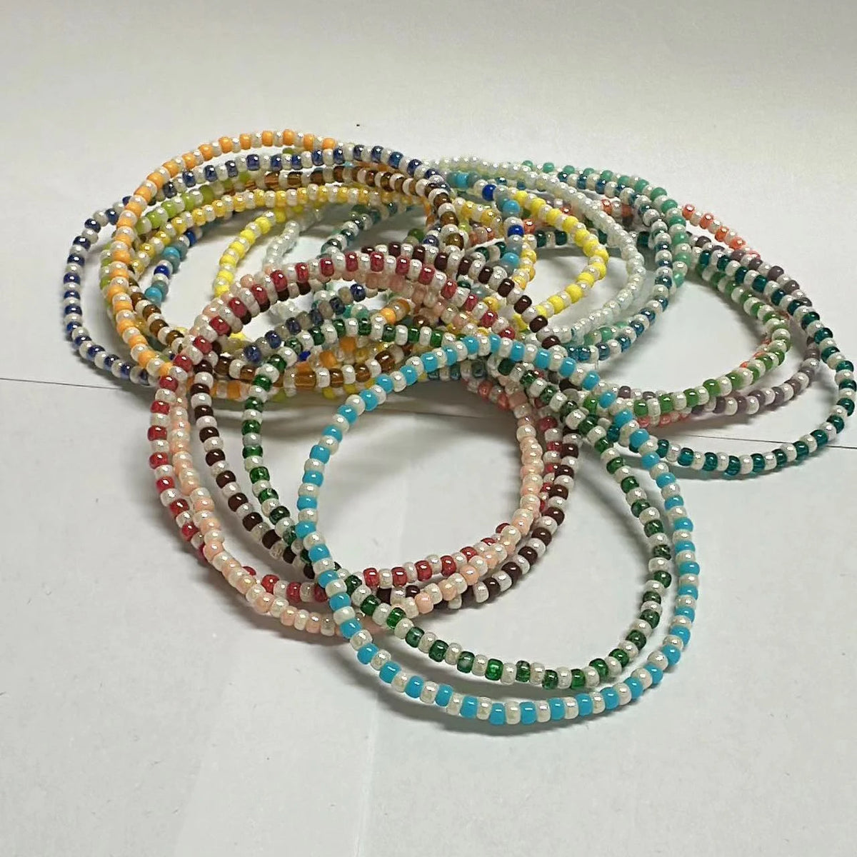 3mm Bohemian ladies beaded bracelet color mix and match fashionable versatile bracelet jewelry