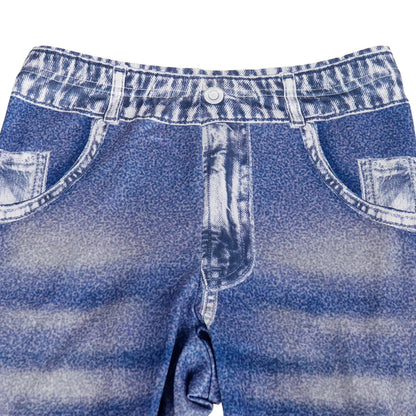 Nadanbao 3D Jeans Print Leggings Women Blue Grey Denim Pattern Pants Soft Slim Tights Sports Fitness Trousers Casual Streetwear