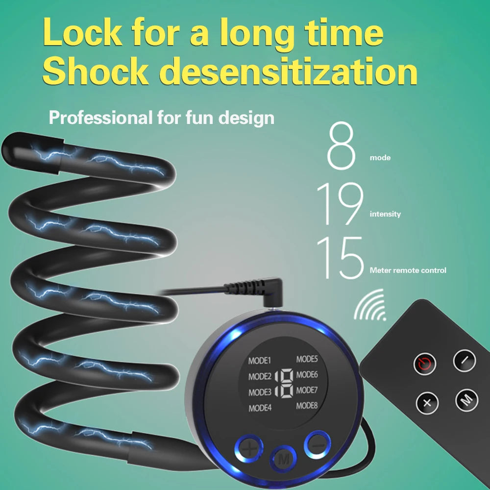 Electric Shock Metal Penis Ring Electric Penis Enlarger Massage Cock Ring Medical Themed Toys Stimulate Adult Sex Toys For Men