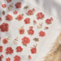 White Flower Petal Cherry Blossom Peach Blossom Falling Petal Floral Gradient 5D Self Adhesive Nail Art Sticker Manicure Decals