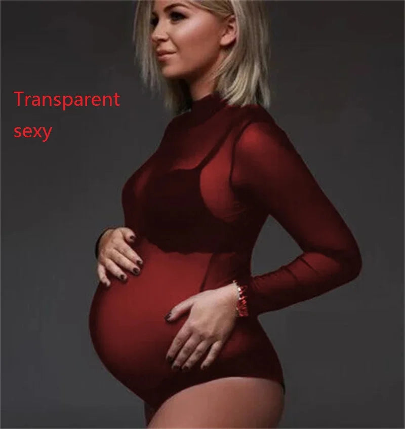 Sexy Deep V-neck Tulle Maternity Dresses Lace Hollow Horn Long-sleeved Feather Trailing Dress Photo Photography Props Vestidos