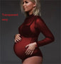 Sexy Deep V-neck Tulle Maternity Dresses Lace Hollow Horn Long-sleeved Feather Trailing Dress Photo Photography Props Vestidos