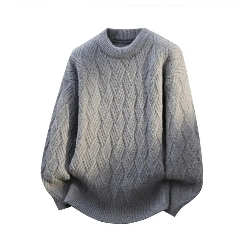 Warm Knitted Pullover 2025 New Winter Men's O-neck Casual Sweater High-quality Men's Pullover Clothing Size 4XL