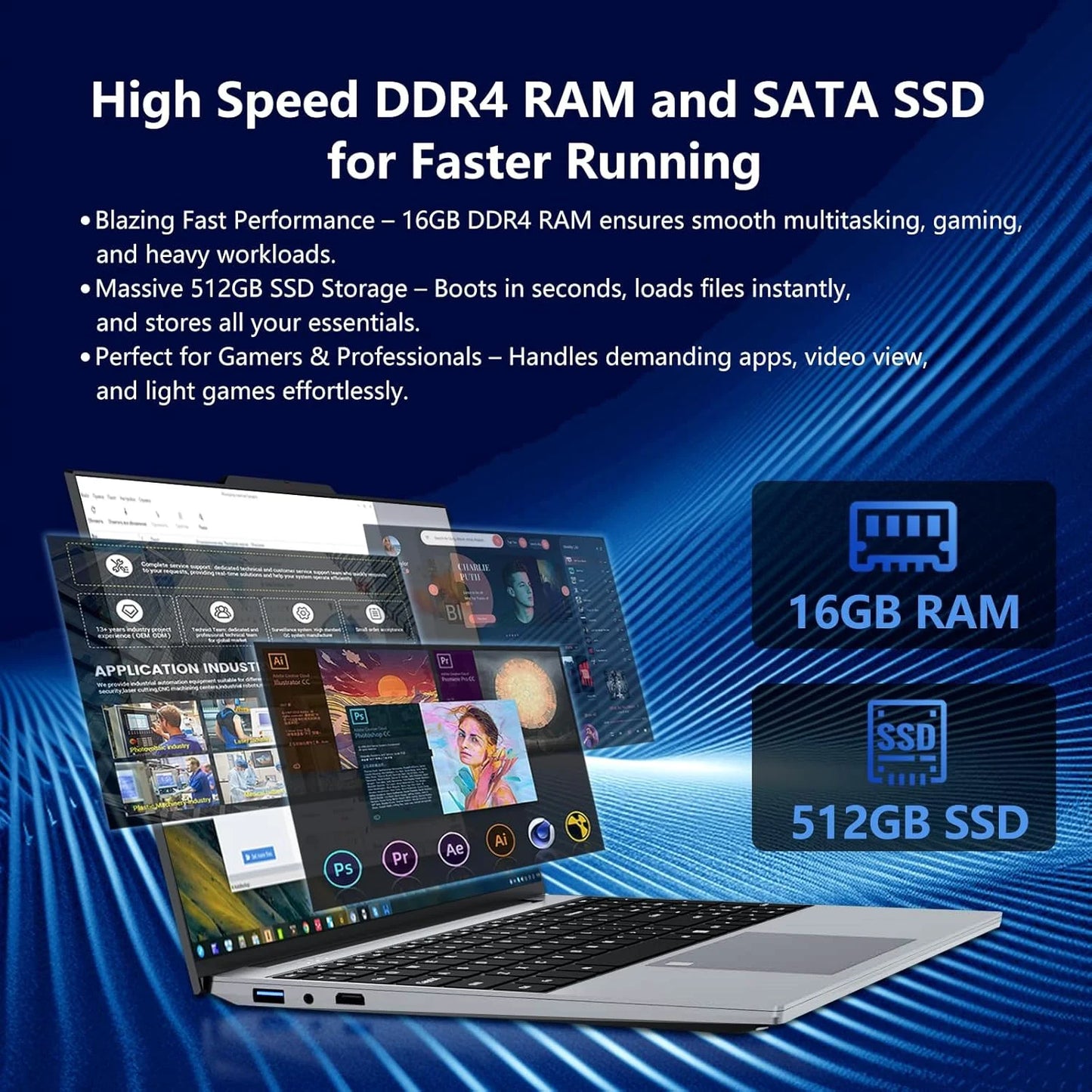 2026 New laptop 15.6 Inch Windows 11 Intel Core i9 9900 16GB RAM 1TB 2TB SSD Fingerprint Unlock Study Office Pc Gaming Laptops