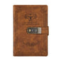 A5 200 Pages Retro Password Book with Lock Diary Thickened Creative Hand Ledger Student Notepad Stationery Notebook Binder