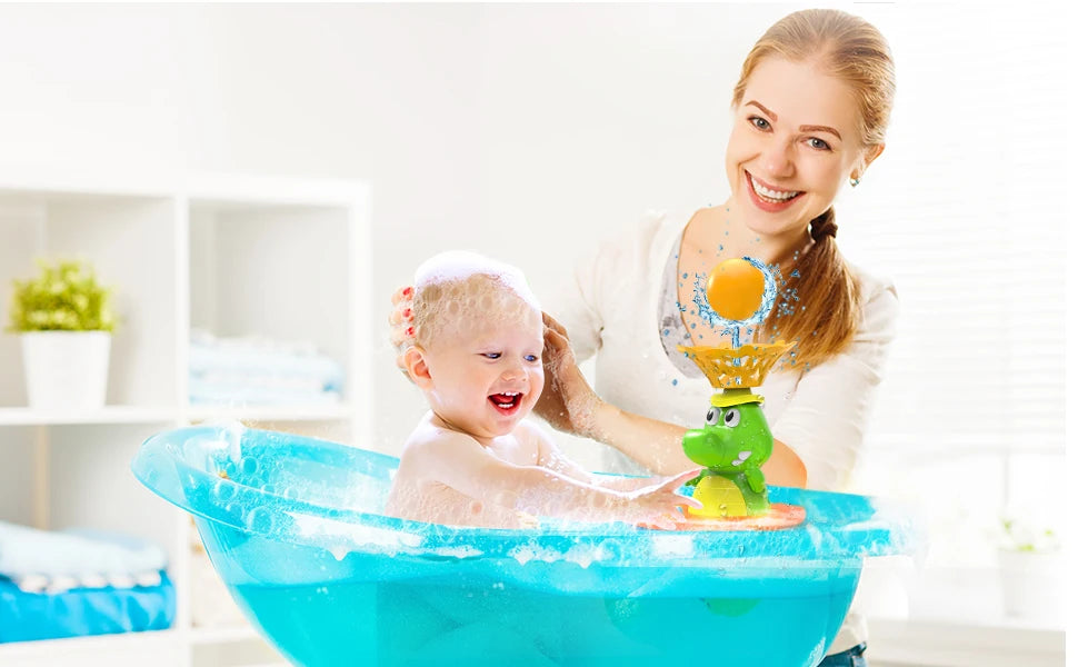 Baby Bath Toys, Glowing Crocodile Water Spray Toys, Multiple Water Spray Modes, Children's Bathroom Swimming Supplies Gifts