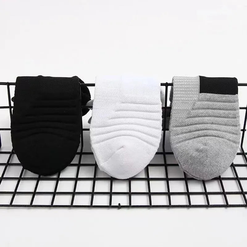 3pairs/Lot Men's Socks Compression Stockings Breathable Basketball Sports Cycling Socks Moisture Wicking High Elastic Tube Socks