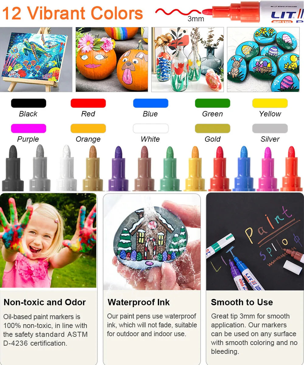 Car Paint Corrector Pen White Red Black Paint Repair Pen Auto Wheel Tyre Oily Paint Marker for Car Styling Scratches Fix Care ﻿