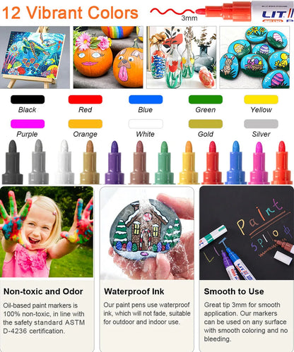Car Paint Corrector Pen White Red Black Paint Repair Pen Auto Wheel Tyre Oily Paint Marker for Car Styling Scratches Fix Care ﻿