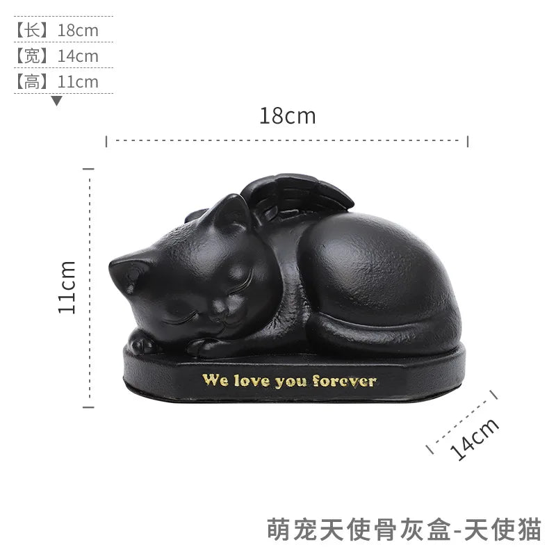 Kitten Puppy Cremation Funeral Box Pet Angel Urn Dog Cat Pet Memorial Ashes