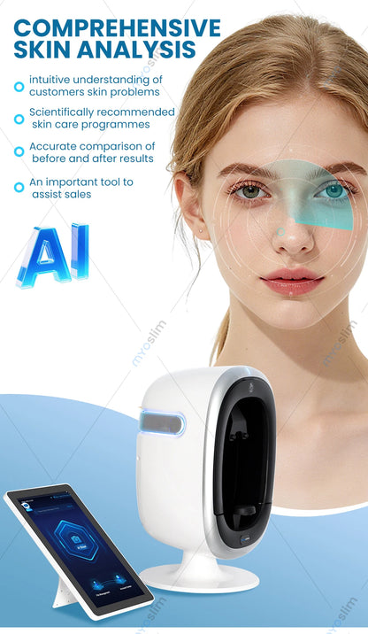3D Skin Scanner Care Facial Analyzer Monitor Machine Magic Mirror Portable TestingEnglish Detector Face Camera Test Analysis