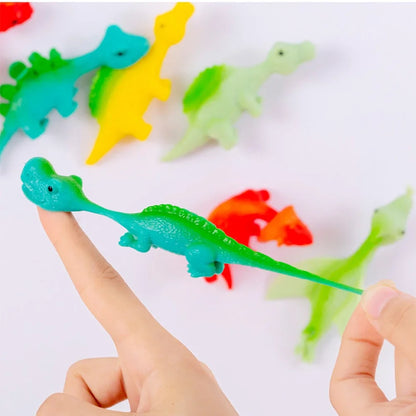 5-20Pcs Colorful Finger Catapult Dinosaur Games Birthday Shower Party Favor Giveaway Christmas Carnival Party Gift