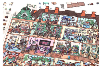 Kawaii College of Fine Arts 3D Candy Apartment Landscape Sticker  DIY Pocket Cabin Scene festival gift