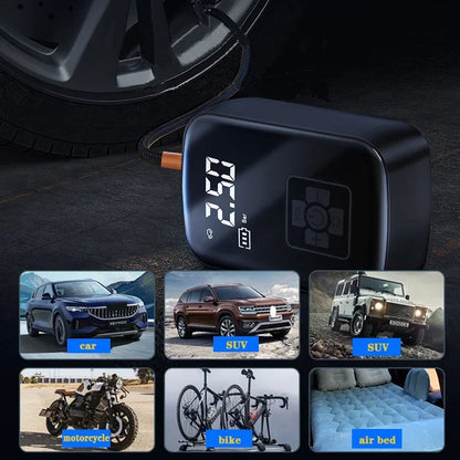 EAFC Car Tire Inflator Mini Air Compressor 12V 150PSI Portable Electric Air Pump For Motorcycle Bicycle Tire Air Filling Pump ﻿