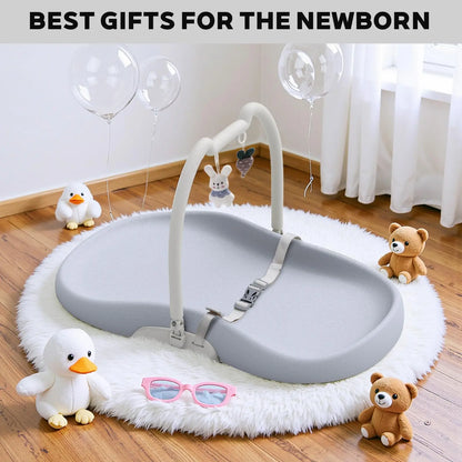 Wipe Clean Baby Changing Mat, Waterproof Non-slip Diaper Changing Pad with Detachable Safety Seat Belt, Sturdy Durable Changing Mat for Dresser, Bed, Home Indoor Newborn Infant Diaper Changing Use