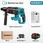 YOFIDRA 26mm Brushless Electric Rotary Hammer Cordless Multifunctional Impact Hammer Drill Power Tools For Makita 18-21V Battery Pin