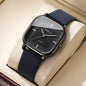 Fashion Square Dial Men's Watches Minimalist Quartz Watch Casual Leather Strap Wristwatch Reloj Hombre（Without Box）