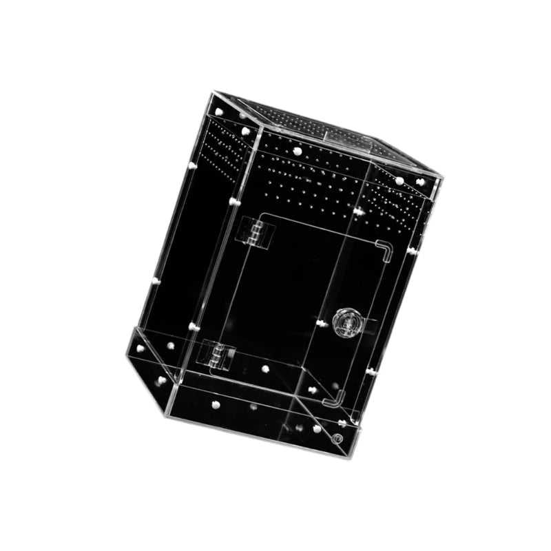 34Cm Clear Acrylic Reptiles Enclosure Breeding Box For Amphibians Animal Hermits Crabs Safe Habitats Place