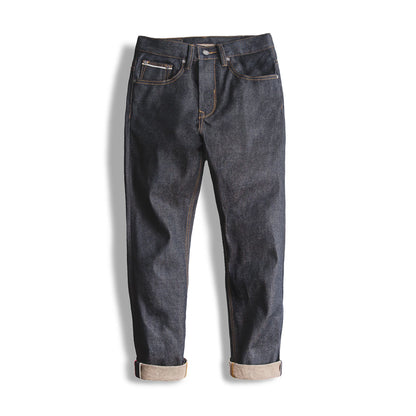 Maden Retro 11.6oz Selvedge Raw Denim Jeans Tapered Regular Fit Cotton Jeans with Zipper Fly High Quality Versatile Men's Pants
