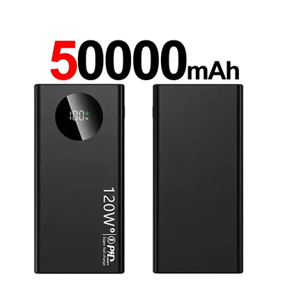 2027 Lenovo HOT CCC 500000mAh PowerBank 120W Super Fast Charging PD20W LED Digital Display Battery Suuply For iPhone17  Xiaomi