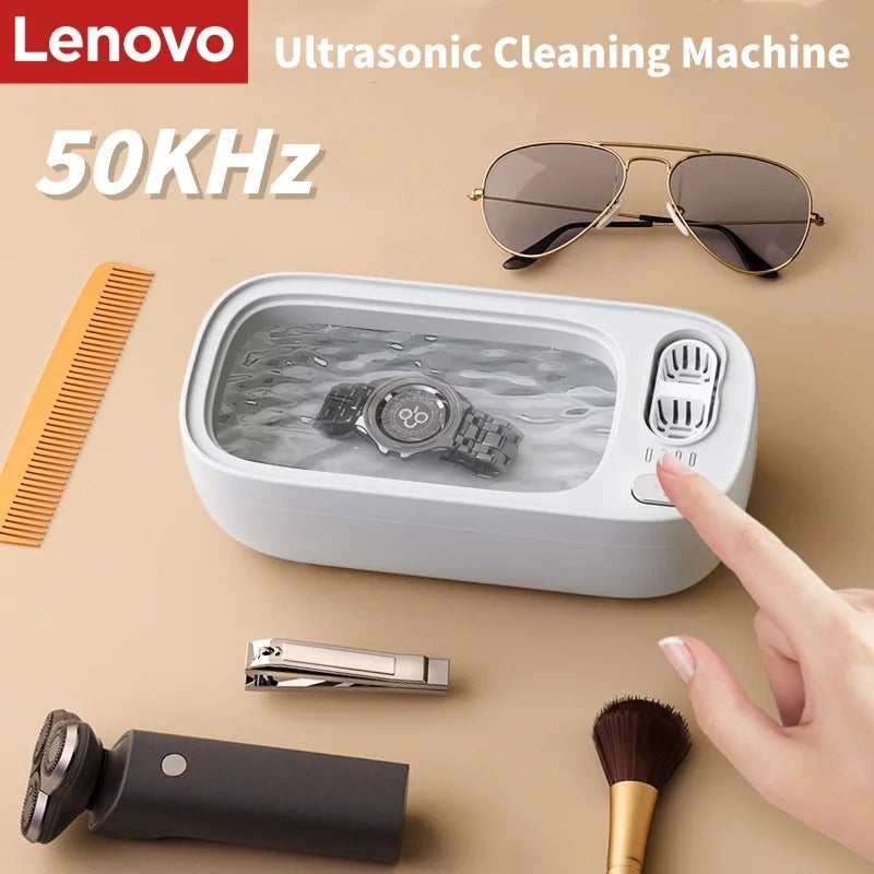Lenovo Ultrasonic Cleaner Portable Household Dual-Tank Mini Sonic Cleaning Machine for Eyeglasses Dentures, Retainer, Jewelry