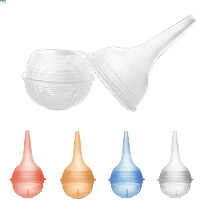 Reusable Clear Silicone Baby Ear Syringe & Nasal Aspirator Newborn Manual Sucks Snot and Mucus Nasal Bulb Ear Syringe Cleanable
