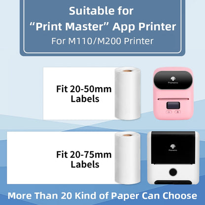 Phomemo Self-Adhesive Labels Paper for Phomemo M110/M200 Self-adhesive Label Printer Waterproof Tag Jewelry Tag Thermal Sticker