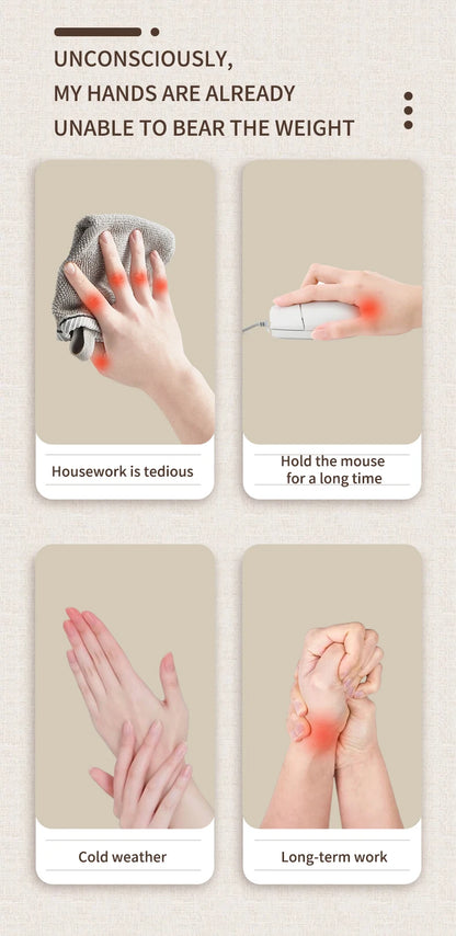 Hand Massager with Airbag Compression Finger Wrist Palm Massage Machine Vibration Glove for Hand Muscle Relax Gift for Men Women