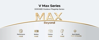 DOOGEE V Max LR 5G Rugged Phone Laser Rangefinder Dual Camping Lights 16GB 512GB ROM 6.78'' Display 20500mAh Battery Smartphone