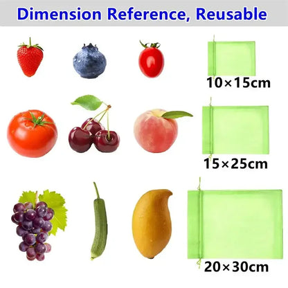 Reusable Drawstring Plant Protection Net Bags Garden Pest Proof Cover For Fruit Trees Vegetables Grapes Strawberries Berries