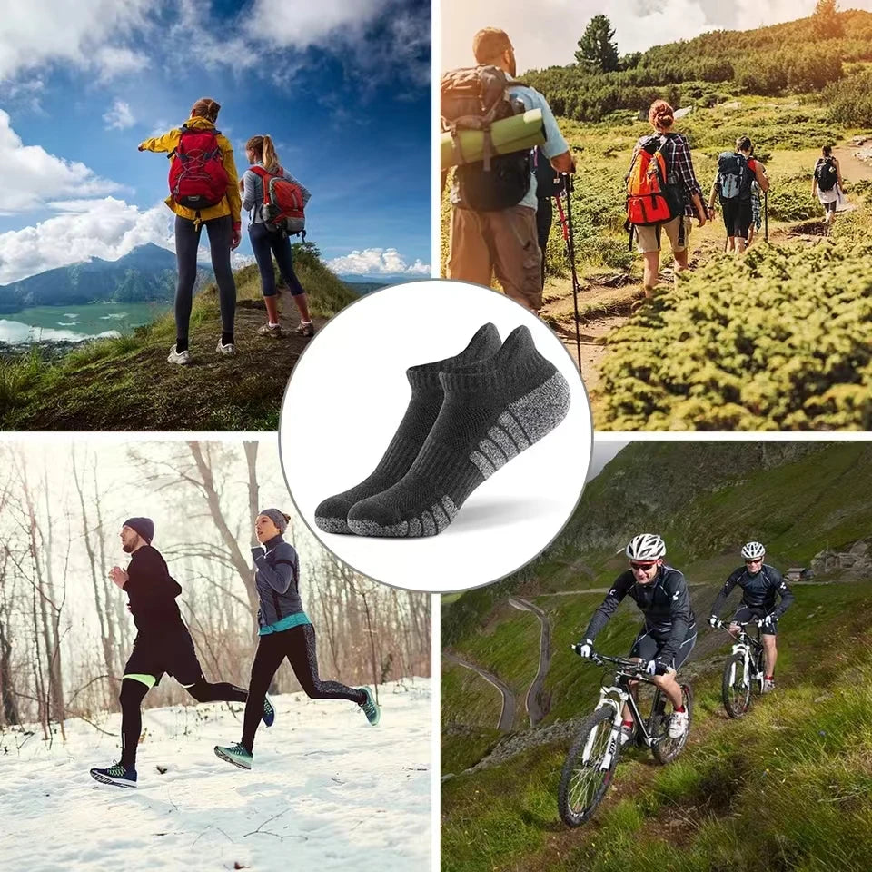 3 Pairs Professional Running Sports Fitness Ankle Socks Men's Towel Socks Outdoor Sports Short Socks Men And Women Socks GIFRS