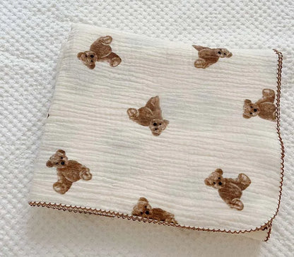Baby Blanket Floral Soft Cotton Muslin Newborn Swaddle Wrap Receiving Blanket Quick Dry Bath Towel Baby Stroller Cover