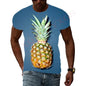 Fashionable New Fun Fresh Fruit Pattern Printed Men's T-shirt Summer Popular Harajuku Personalized Round Neck Comfortable Short